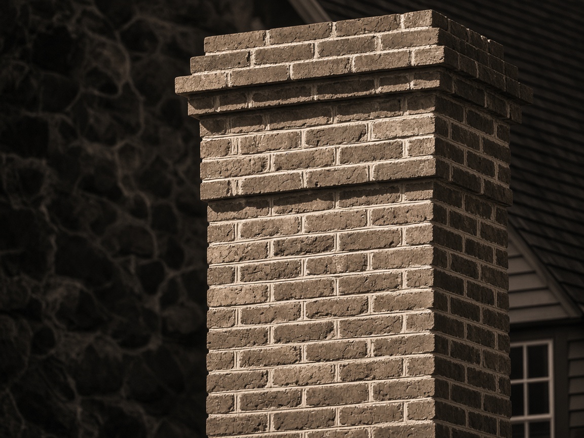Restored chimney brickwork